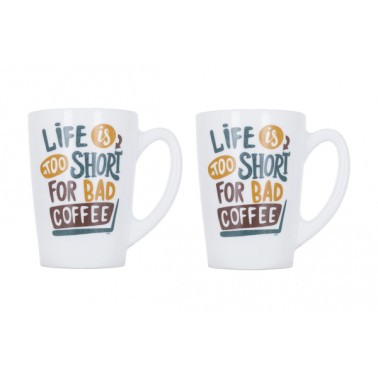 Набор кружек LUMINARC NEW MORNING LIFE IS SHORT (P5145)