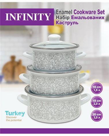 Набір каструль INFINITY Роксолана (6 предметів)