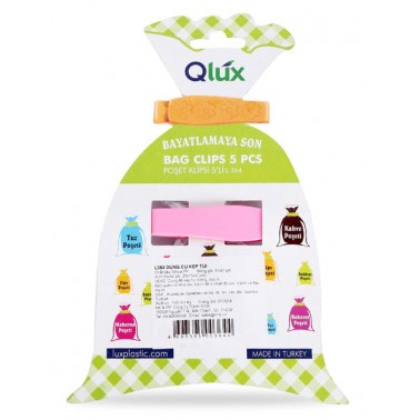 Набор клипс для пакетов пласт Qlux MIX, 10х7 см. (L-00364)