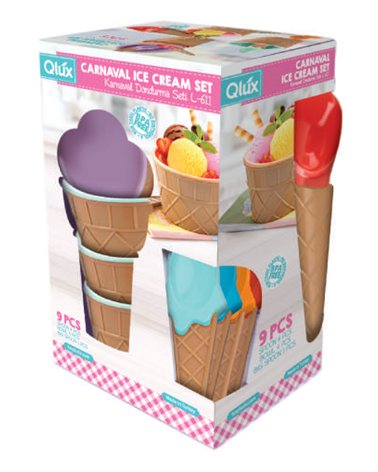 Набор для мороженого Qlux MIX, 9 предметов (L-00611)