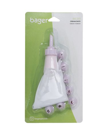 Кондитерский мешок + 8 пластик. насадок BAGER MIX COLOR BG-233  (BG-233)