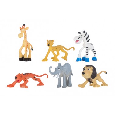 Набір ігрових фігурок Dingua Звірятка Африки, 6 шт (у коробці)