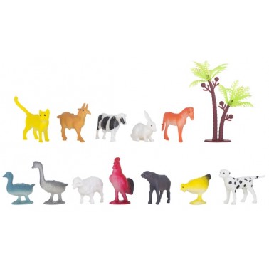 Набір ігрових фігурок Dingua Домашні тварини, 12 шт у тубусі