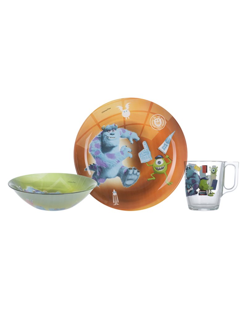 Набор детский Luminarc Disney Monsters, 3 предмета (P9261)