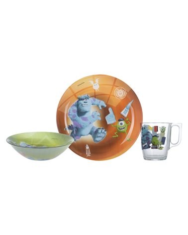 Набор детский Luminarc Disney Monsters, 3 предмета (P9261)