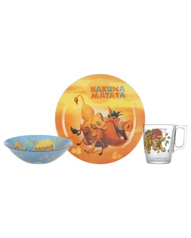 Набор посуды детск. LUMINARC DISNEY LION KING /НАБОР/3 пр.короб (P9345)