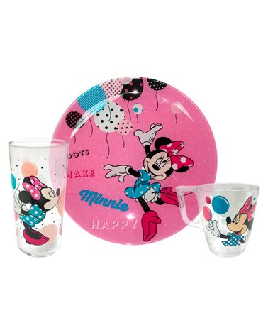 Набор детский LUMINARC DISNEY PARTY MINNIE, 3 предмета (L4877)