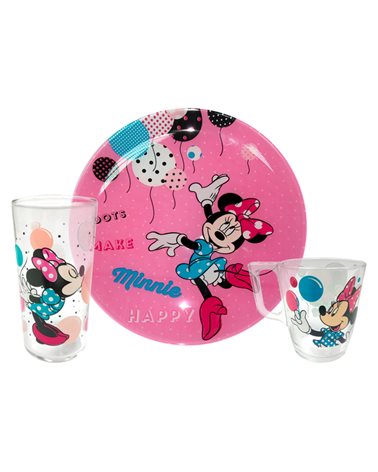 Набор посуды детск. LUMINARC DISNEY PARTY MINNIE /НАБОР/3 пр. короб (L4877)