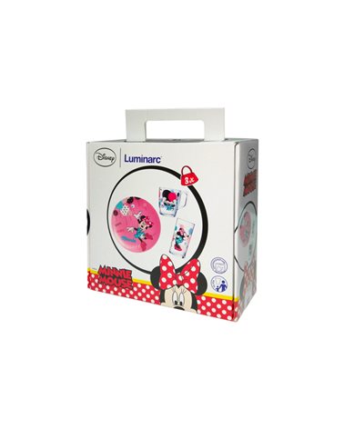 Набор посуды детск. LUMINARC DISNEY PARTY MINNIE /НАБОР/3 пр. короб (L4877)