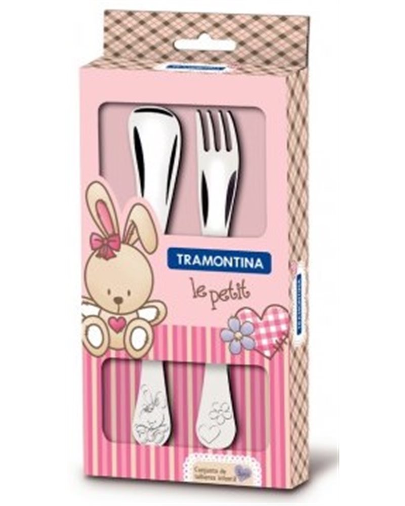 Столовые приборы детск. TRAMONTINA BABY Le Petit pink  (66973/015)