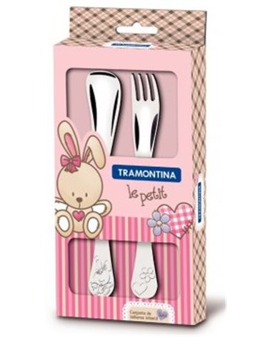 Столовые приборы детск. TRAMONTINA BABY Le Petit pink  (66973/015)