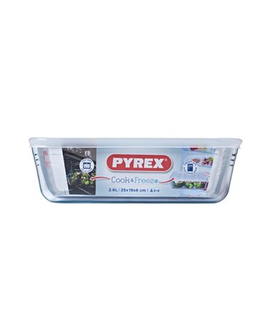 Форма с/к PYREX C&S Classic д/запек. с кр. 2.6 л прямоуг. 25*20 см (243P000)