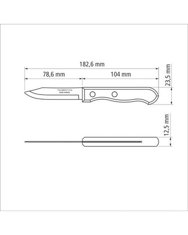 Нож TRAMONTINA DYNAMIC /д/чистки овощей 8 cм/инд.уп.  (22310/103)