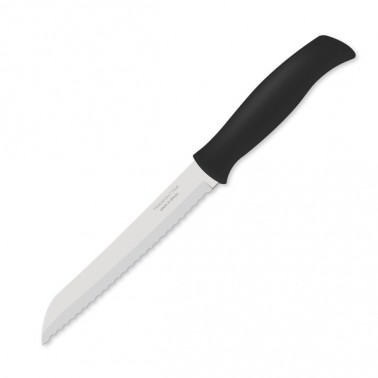Нож TRAMONTINA ATHUS black 178 мм д/хлеба инд.блистер  (23082/107)