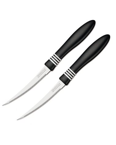 Наборы ножей TRAMONTINA COR & COR ножей томатных 102 мм 2 шт. чёрная ручка (23462/204)