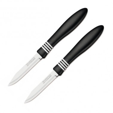 Наборы ножей TRAMONTINA COR & COR нож д/овощей 76 мм - 2шт чёрный (23461/203)