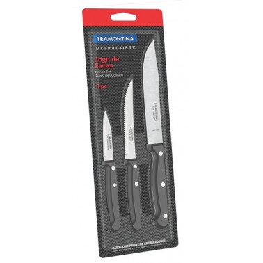 Наборы ножей TRAMONTINA ULTRACORTE набор ножей 3пр. инд.блистер (23899/051)
