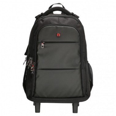 Рюкзак Enrico Benetti Downtown на 2 колесах, отдел для ноутбука 17' черный, 30 л, 34*50*22 см Eb62064 001