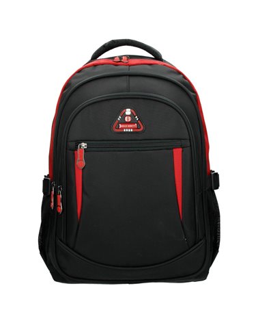 Рюкзак Enrico Benetti Sevilla с отделом для ноутбука 15.6' черно-красный, 34 л, 32*44*24 см Eb62027 618 (Eb62027 618)